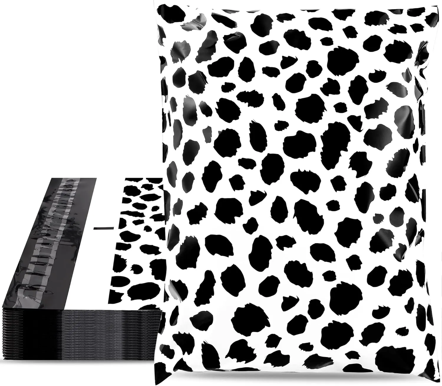 10x13 Inch TONESPAC 100 Pack 3.15Mil Poly Mailers Shipping Bags, Self-Sealing Non-Padded Envelopes for Small Business, Waterproof Poly Mailing Bags (Leopard Pattern)