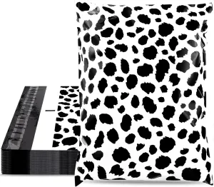 10x13 Inch TONESPAC 100 Pack 3.15Mil Poly Mailers Shipping Bags, Self-Sealing Non-Padded Envelopes for Small Business, Waterproof Poly Mailing Bags (Leopard Pattern)