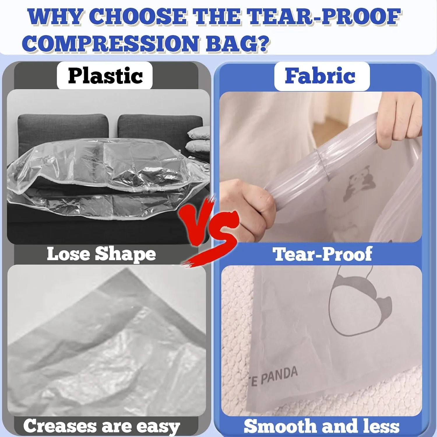 12 Pack Oxford Tear-Proof Vacuum Storage Bags with Pump, Reusable Space Saver Bags for Clothes, 4 Jumbo   4 Large  4 Medium Vacuum Bags for Travel, Luggage, Blankets, Quilt