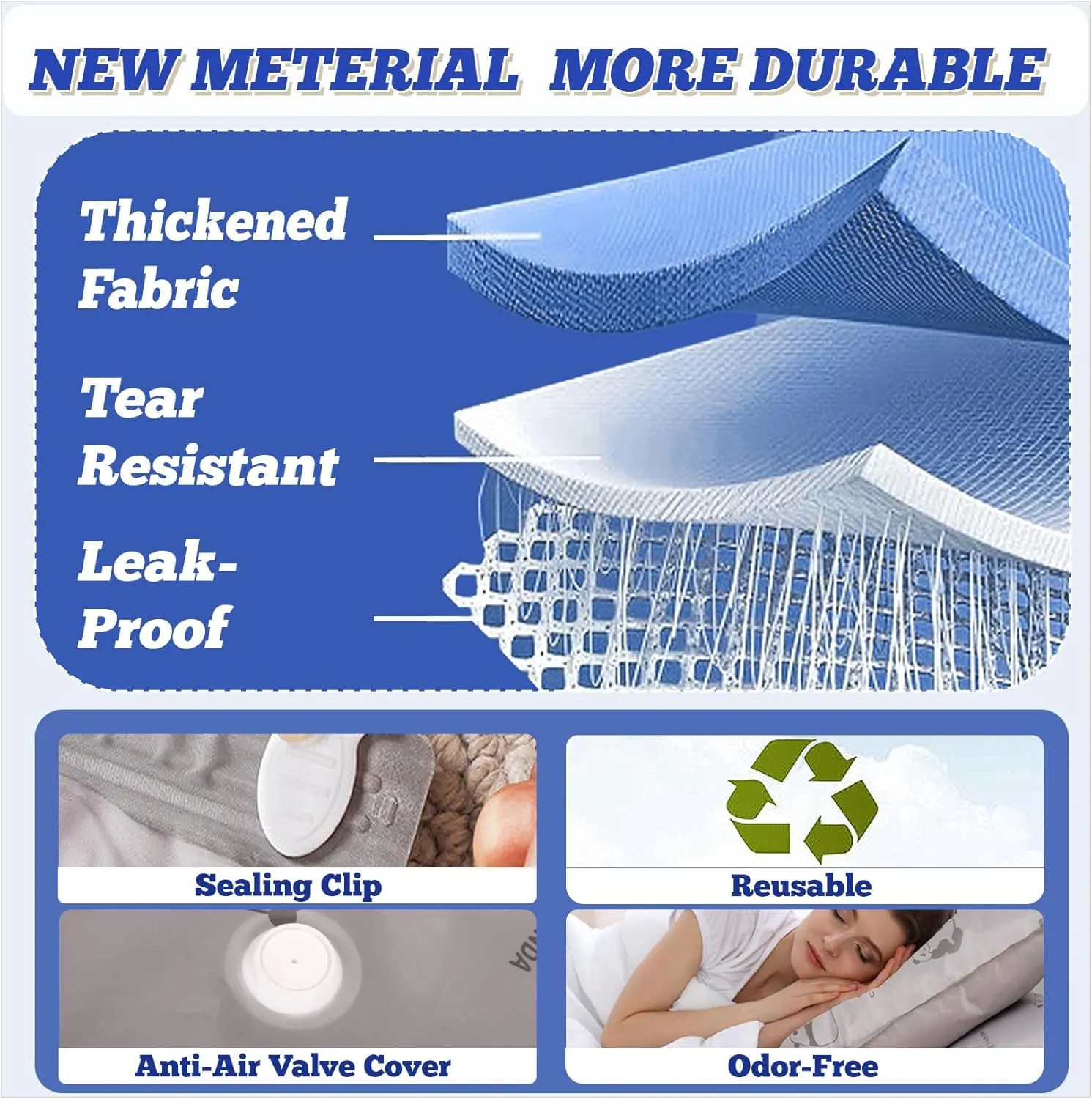 12 Pack Oxford Tear-Proof Vacuum Storage Bags with Pump, Reusable Space Saver Bags for Clothes, 4 Jumbo   4 Large  4 Medium Vacuum Bags for Travel, Luggage, Blankets, Quilt