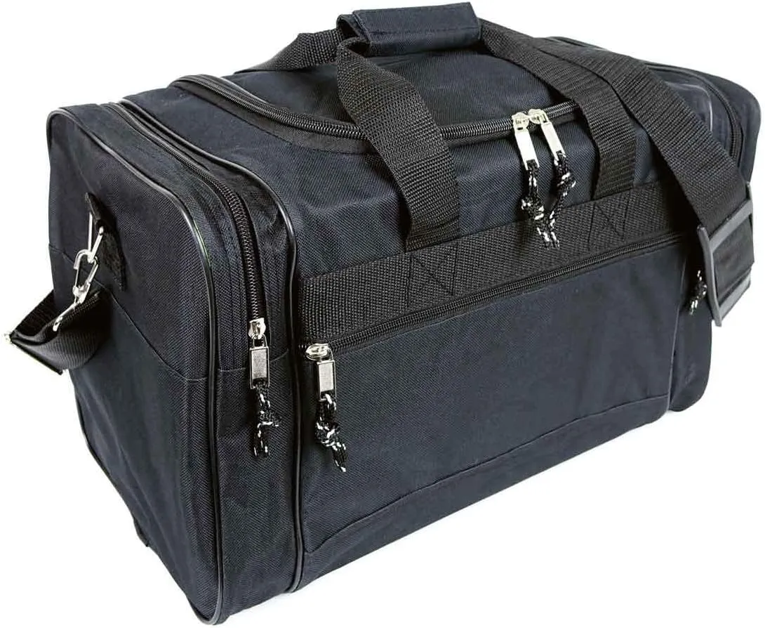 17" Duffel Bag Travel Size Sports Gym Bag (Duffle Bag) (Black)