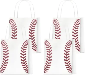 18 Pcs Baseball Party Favors Gift Bags - Baseball Goodie Bags Favors for Kids Adult Team - Baseball Theme Birthday Party decoration bags - Supplies Paper Bag with Handle