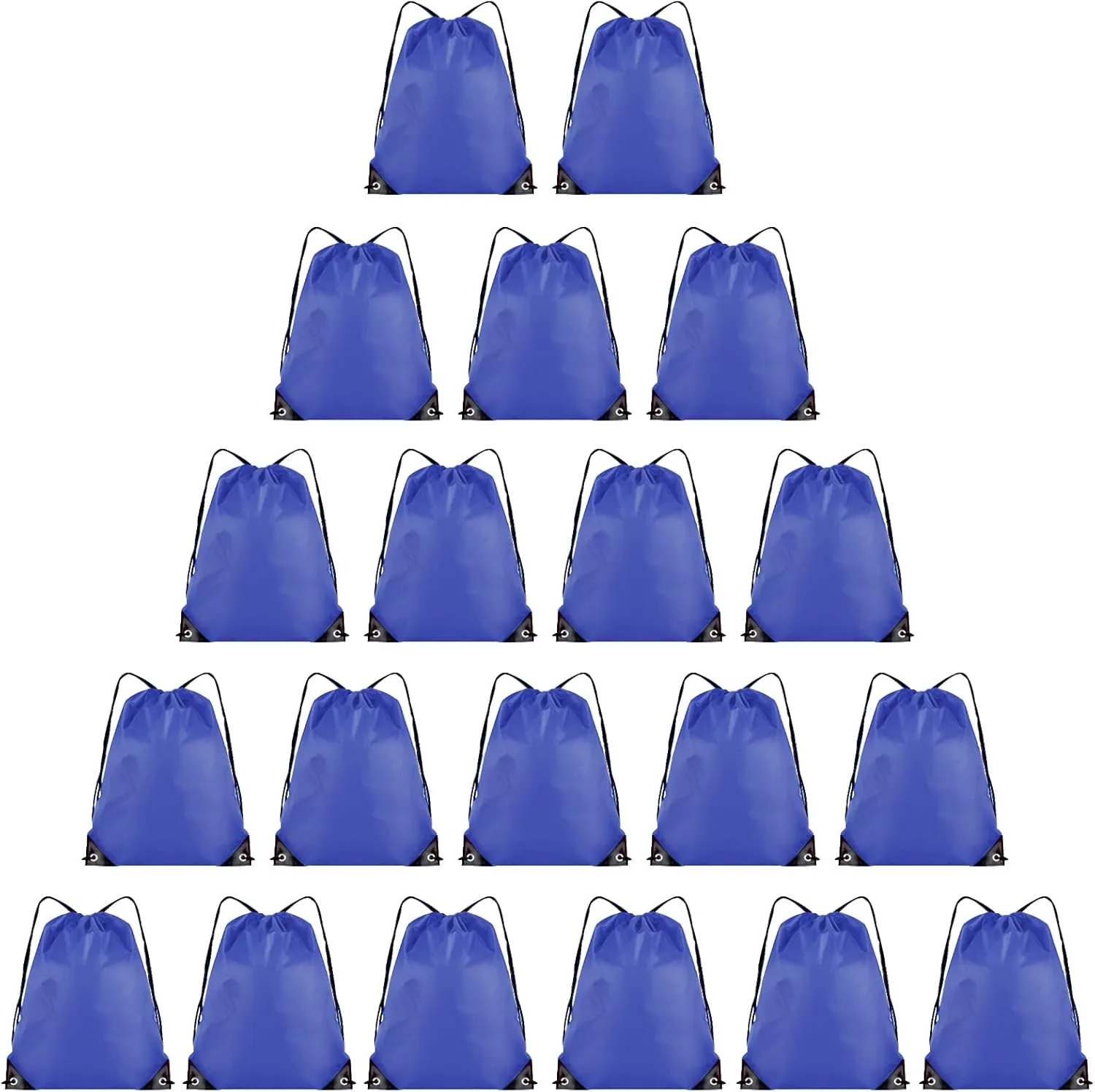20 Pieces Drawstring Backpack Bulk Cinch Sackpack Ployster Drawstring Bags for Gym Party Trip(Navy Blue)