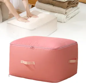 2025 New Ultra Space Saving Self Compression Organizer, Portable Space Saver Storage Packing Bags, Compression Storage Bag for Comforters, Blankets, Bedding (Pink, L - 54*42*30 cm)