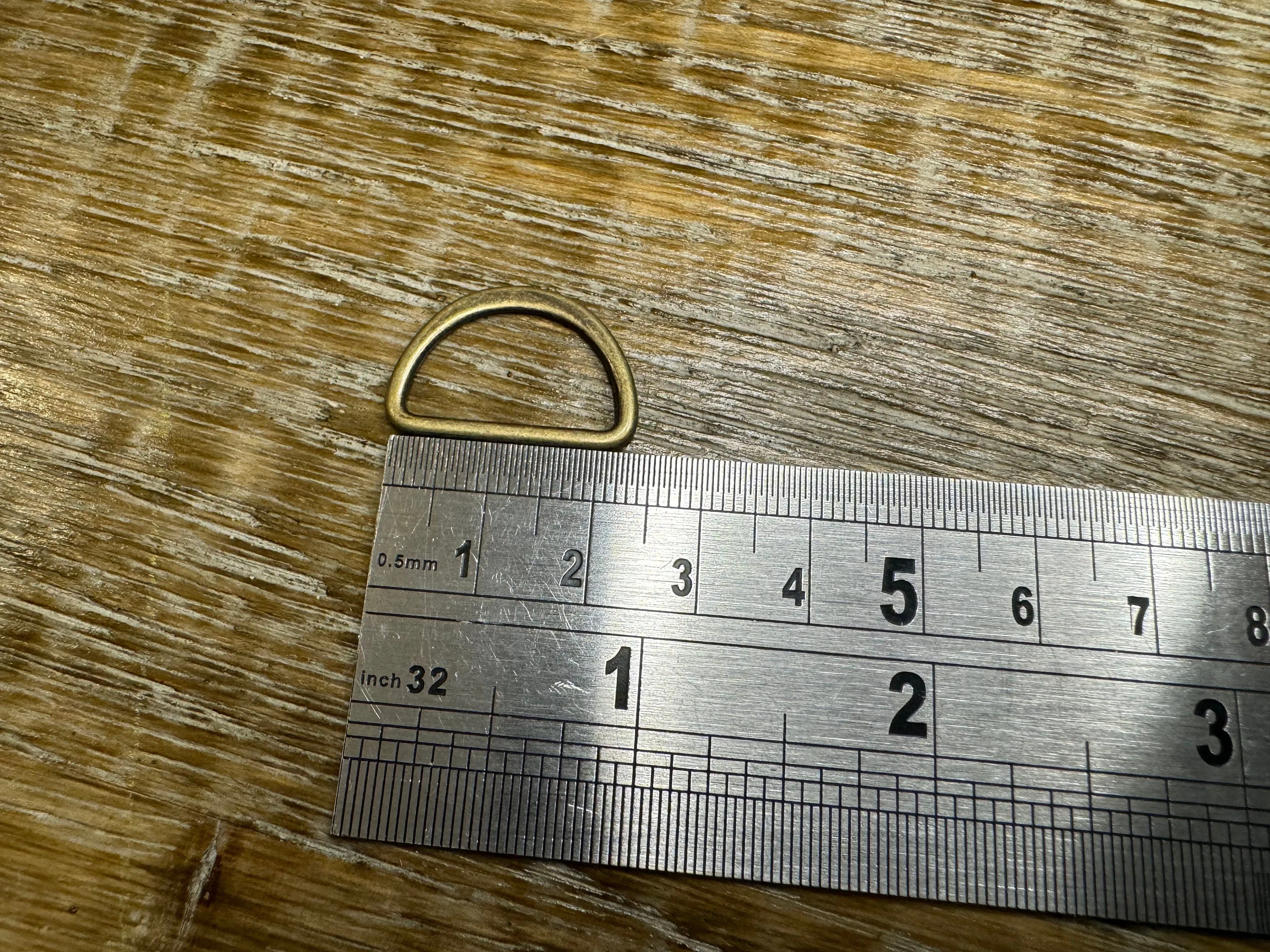 20pcs, 1” Metal D Rings, Antique Brass, Flat Metal D Rings, Solid Metal D Rings, Bikini, Tops, Bags, Crafts, Clothing, Rucksacks, Jeans