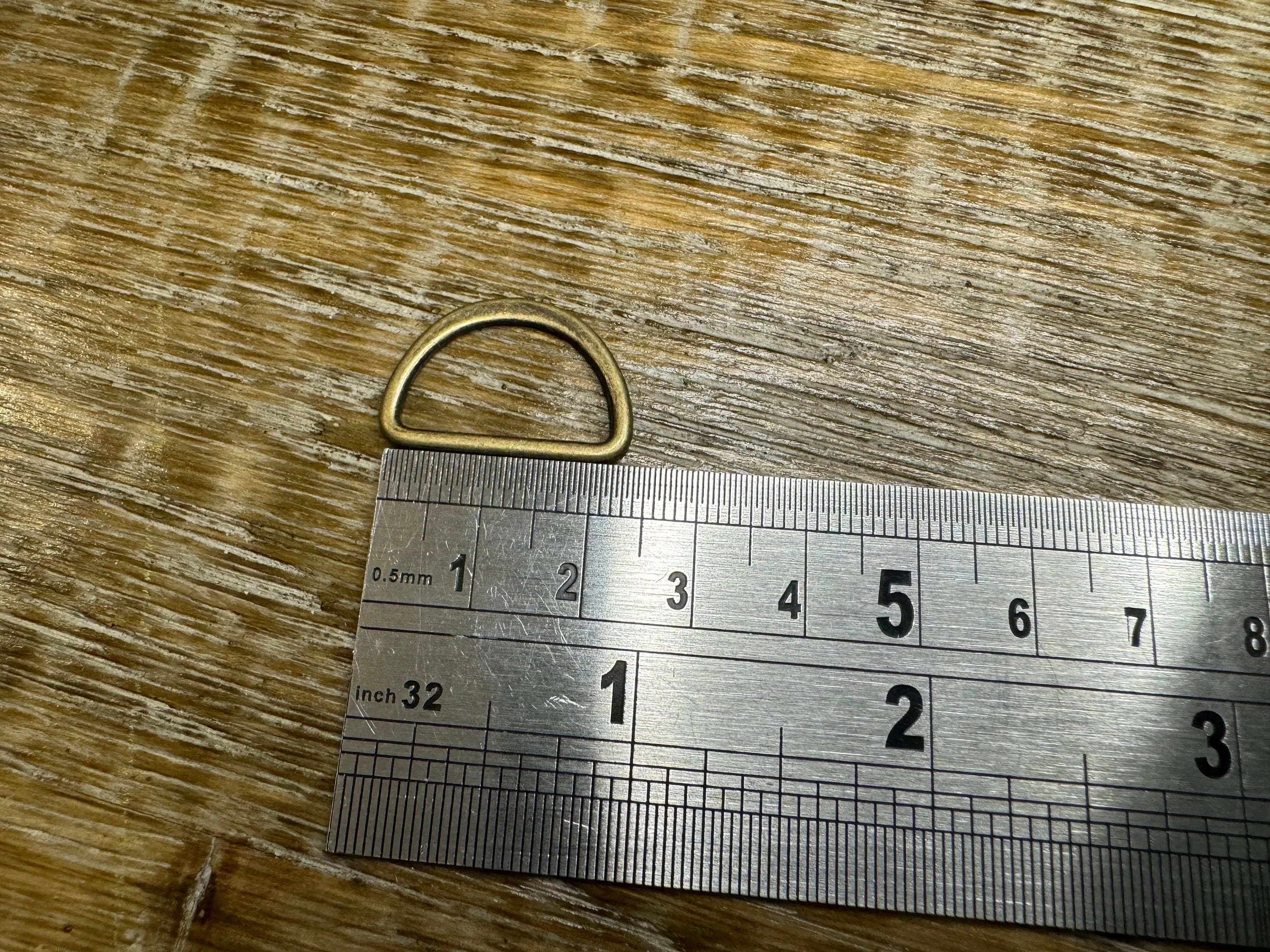 20pcs, 1” Metal D Rings, Antique Brass, Flat Metal D Rings, Solid Metal D Rings, Bikini, Tops, Bags, Crafts, Clothing, Rucksacks, Jeans