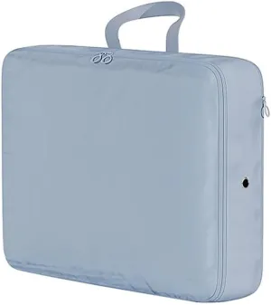 2PCS Compression Packing Cube Wardrobe Drawer Puffer Jacket Storage Foldable Luggage Suitcase Organizer Compressed Travel Clothes Bag(Blue,40X30X18)