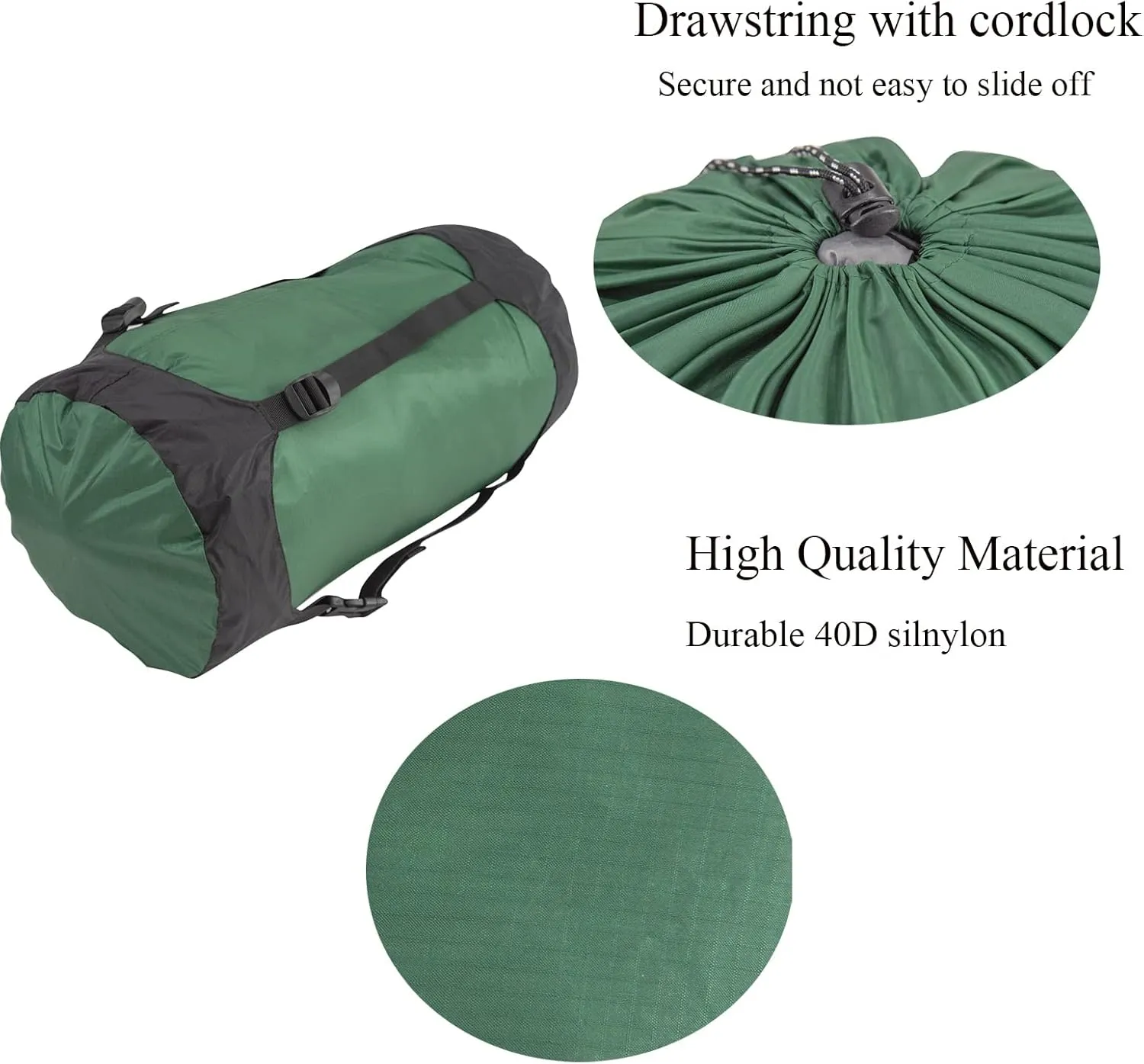 2pcs Compression Stuff Sack, 8L/18L/25L/35L Lightweight Sleeping Bags Storage Compression Sack for Camping, Hiking, Backpacking Trip