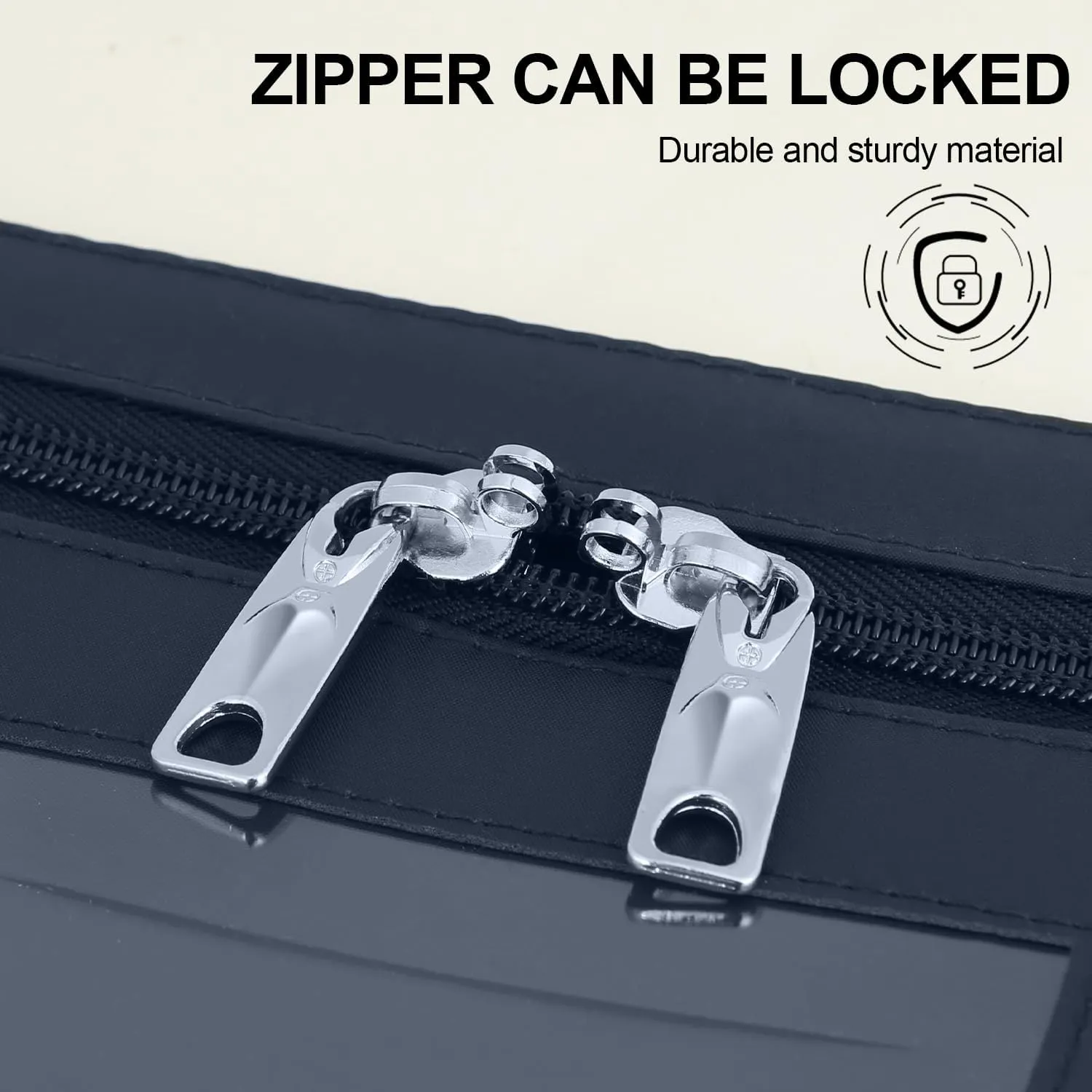 2Pcs Lockable Bank Bag Large 12.2x8.2 Inches With Lock, Dual Zipper Safe Deposit Bag for Money and Cash (2, Blue, Medium)