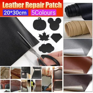 2X Self Adhesive Leather Repair Patches Kit Sofa Couch Car Seats Patching Tool