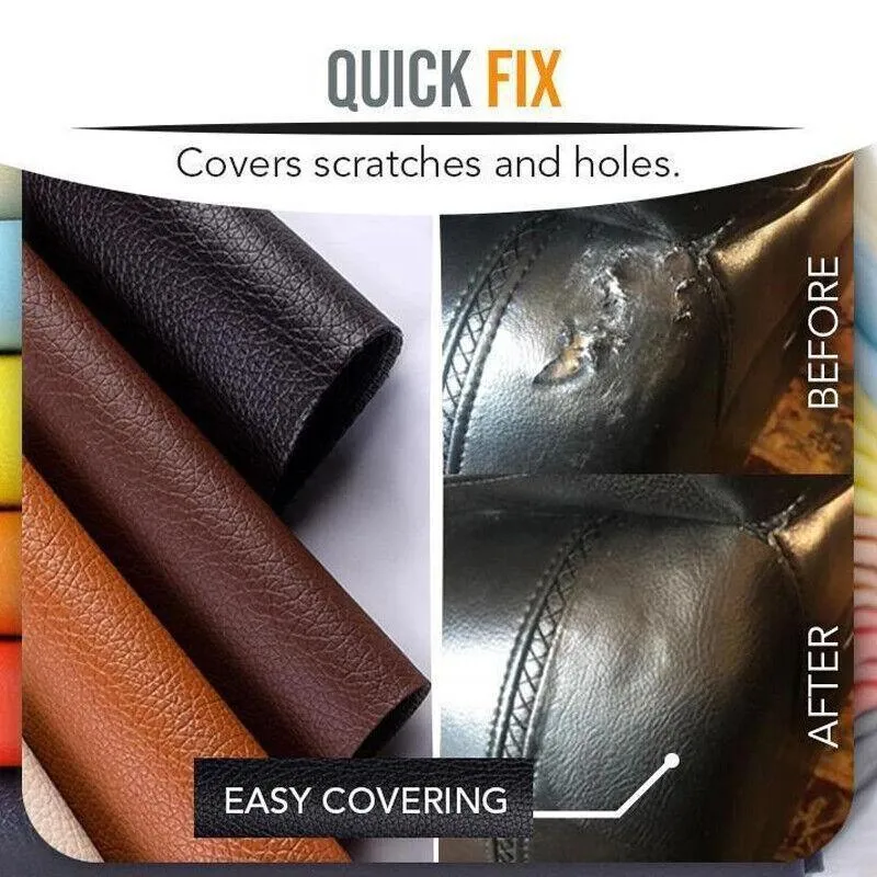 2X Self Adhesive Leather Repair Patches Kit Sofa Couch Car Seats Patching Tool