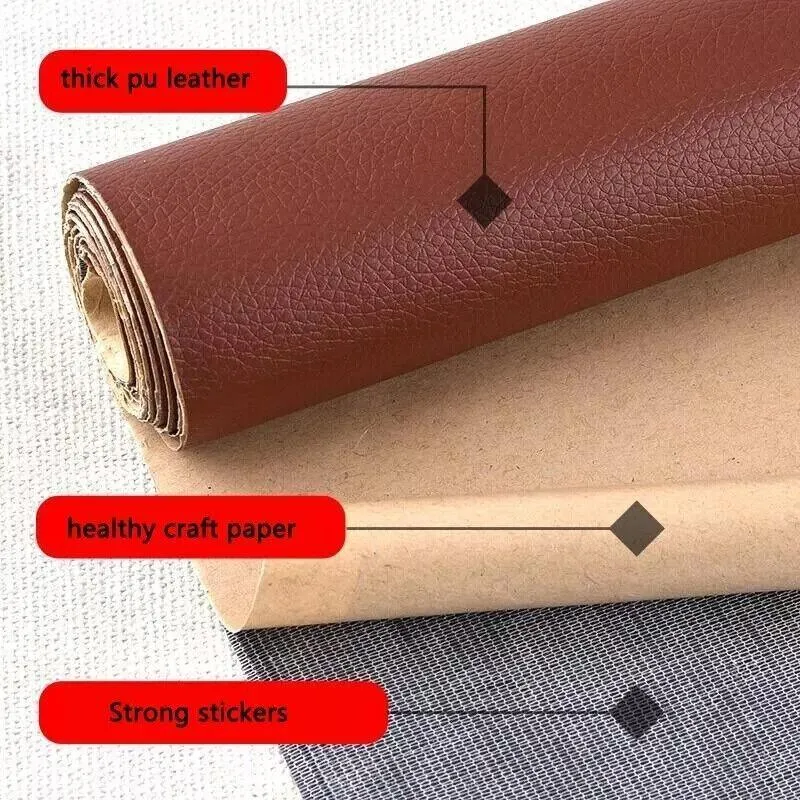 2X Self Adhesive Leather Repair Patches Kit Sofa Couch Car Seats Patching Tool