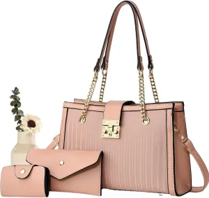 3Pcs Handbags Sets for Women Large Tote Bags Cute Crossbody Purses