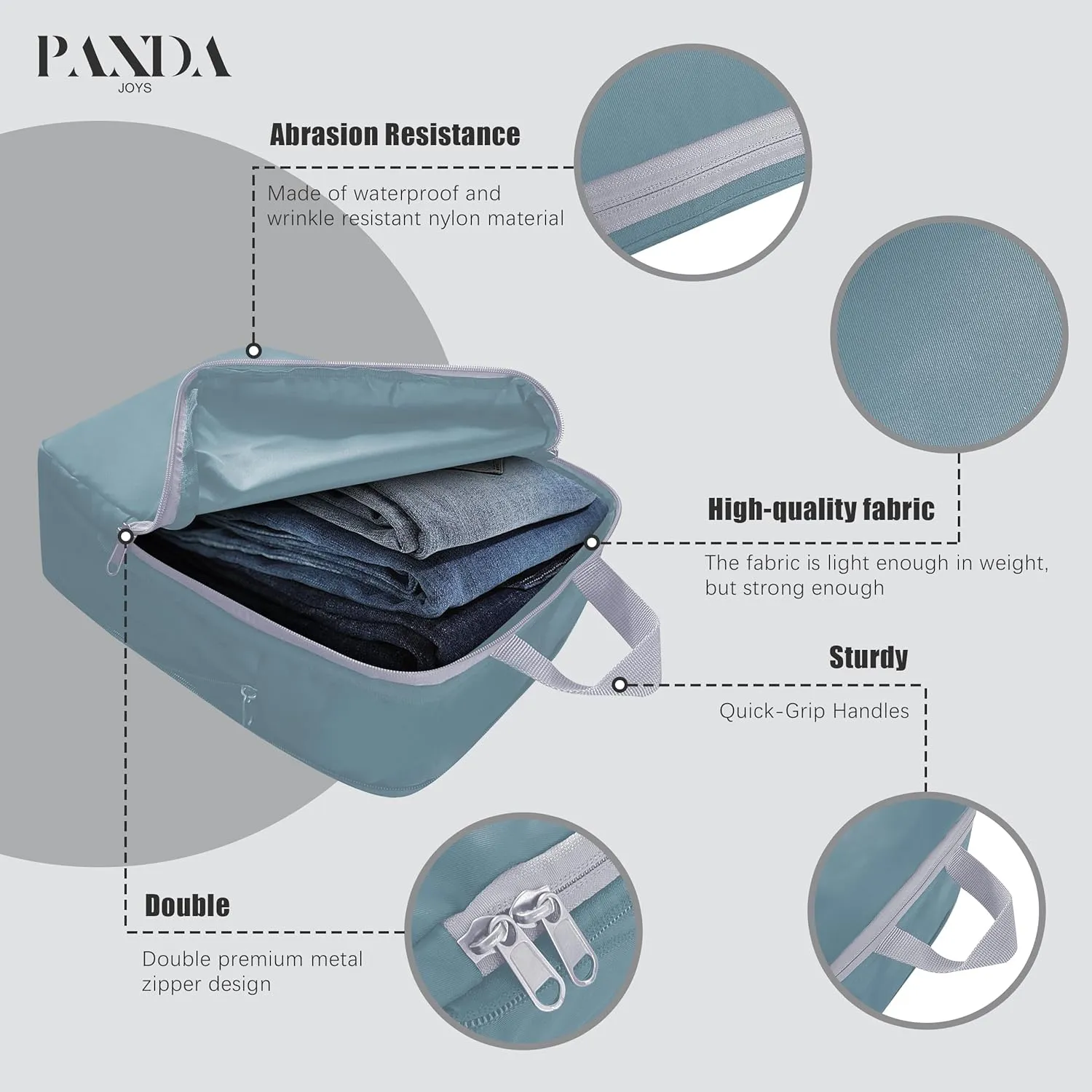 4 Set Compression Packing Cubes Travel - Travel Accessories Expandable Packing Organizers for Carry On - Essentials Luggage Travel Bags