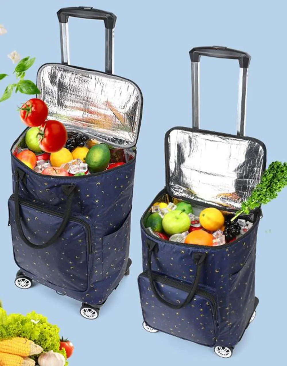 5-Wheeled Household Foldable and Detachable Shopping cart（ZX5J）
