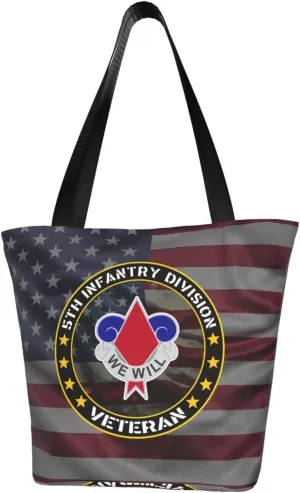 5th Infantry Division Veteran Fashion Shoulder Bag Large Capacity For Man Or Woman