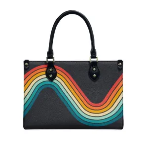 70s Groovy Handbag, 70s style bag, Retro Handbag, Hippie Stripe Handbag, Multicolor Stripe handbag, Vintage style handbag, 70s style handbag