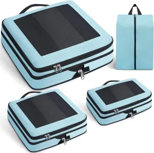 8 Set/6 Set/4 Set Compression Packing Cubes for Travel, Lightweight Vacation Travel Essentials, Travel Accessories for Suitcase Organizer Bags Set, Durable Luggage Organizer