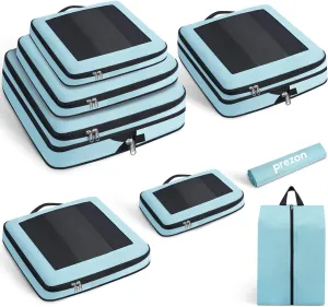 8 Set/6 Set/4 Set Compression Packing Cubes for Travel, Lightweight Vacation Travel Essentials, Travel Accessories for Suitcase Organizer Bags Set, Durable Luggage Organizer