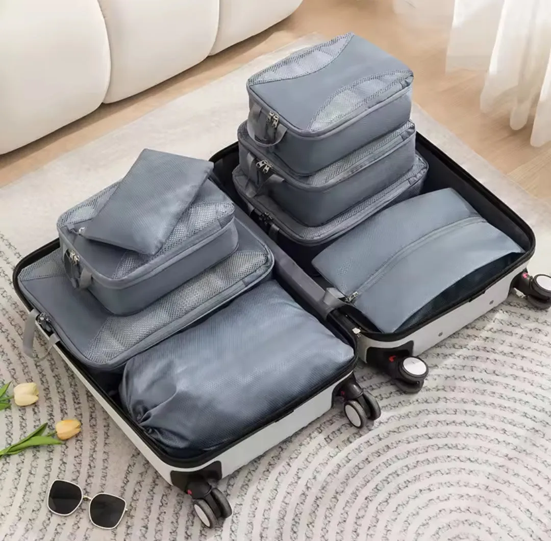 8pcs Travel Suitcase Compression Cubes gha