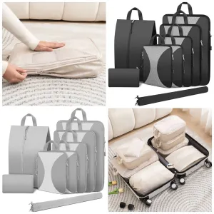 8pcs Travel Suitcase Compression Cubes gha