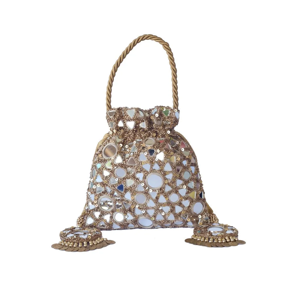 Adora By Ankita Gold Mirat Bag