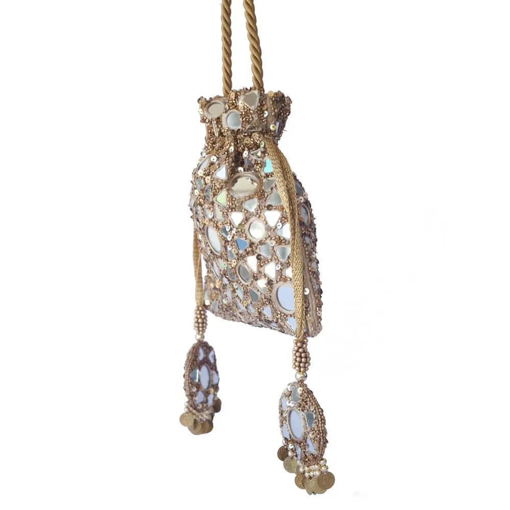 Adora By Ankita Gold Mirat Bag
