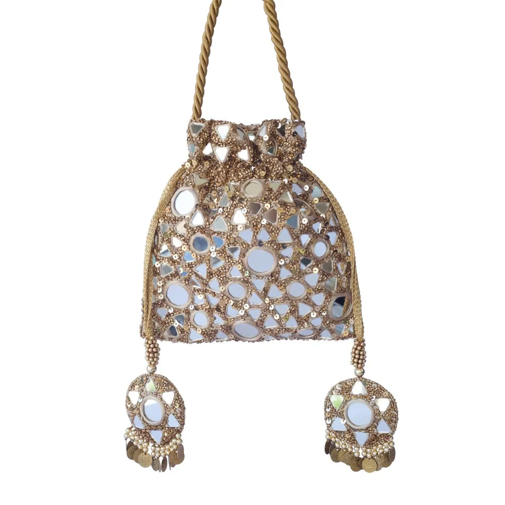 Adora By Ankita Gold Mirat Bag