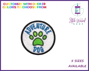Adventure Dog Custom Embroidered Dog Bandana Patch