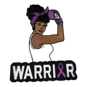 Afrocentric Lupus Warrior Patch for Clothing and Apparel