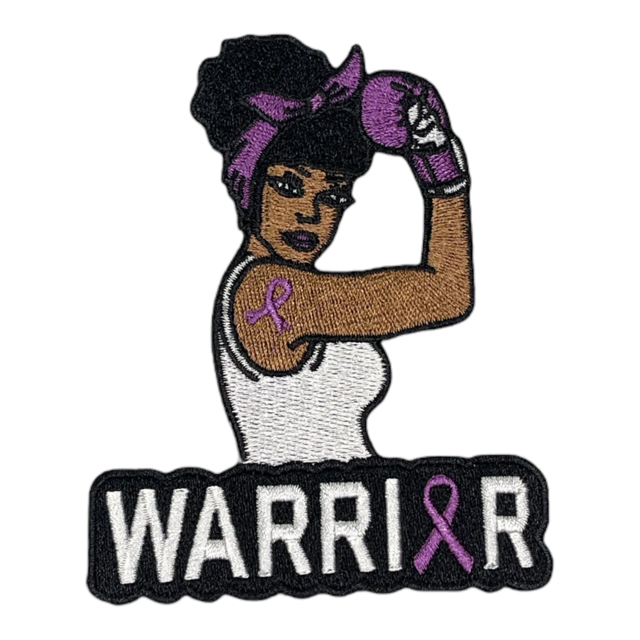 Afrocentric Lupus Warrior Patch for Clothing and Apparel