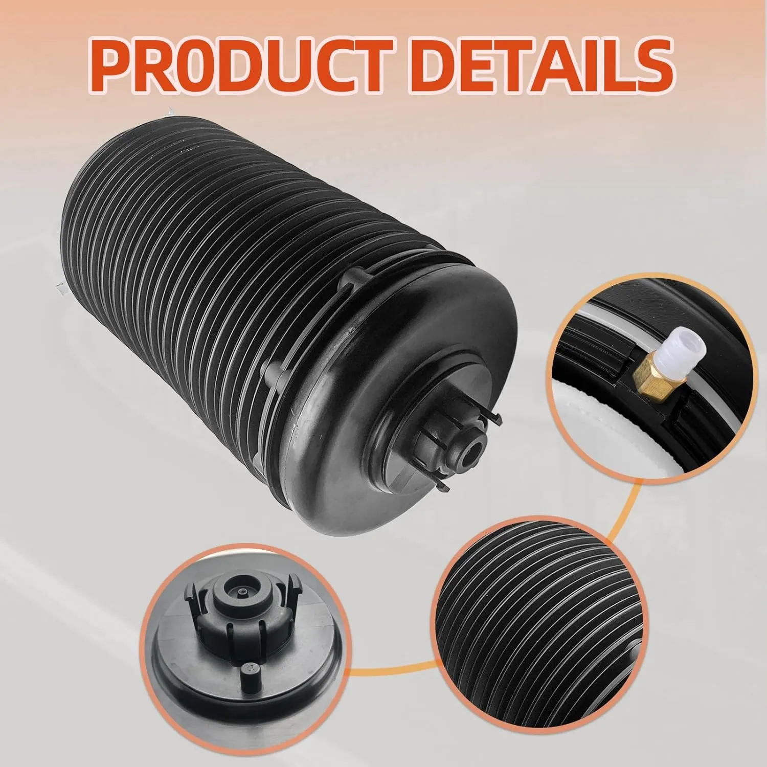 Air Suspension Spring Bag Rear Left Compatible with 2010-2018 A6 S6 RS6 C7 4G 2010-2018 A7 S7 4G OEM 4G0616001B, 4G0616001K, 4G0616001Q, 4G0616001R, 4G0616001S