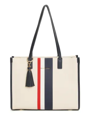 Alice Wheeler - Navy Stripe Amalfi Tote Bag