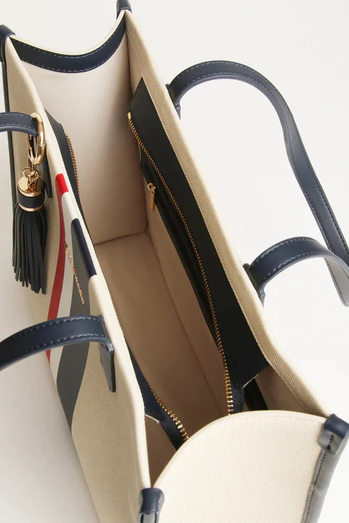 Alice Wheeler - Navy Stripe Amalfi Tote Bag