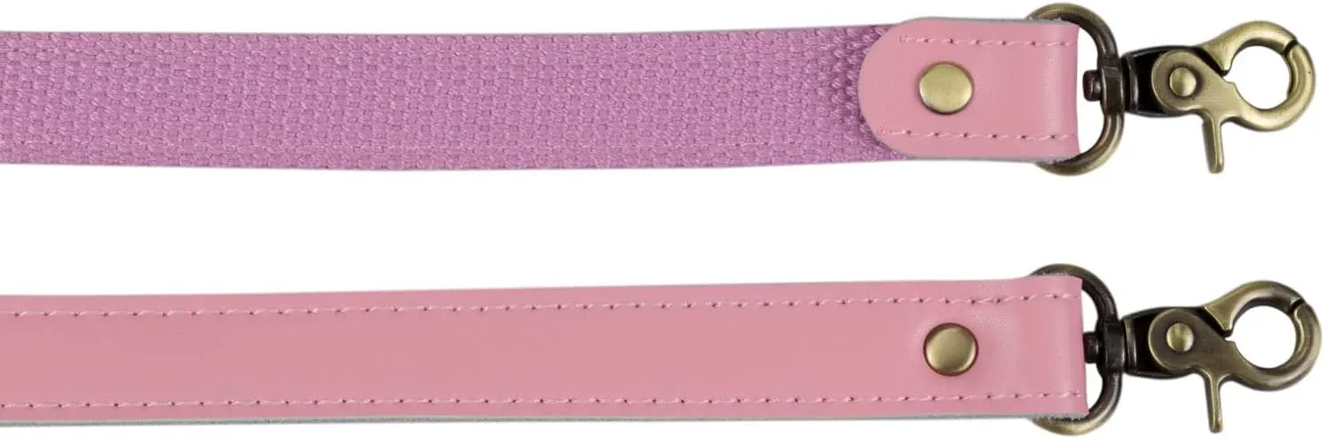 Allzedream Genuine Leather Purse Strap Sewing Canvas Replacement Handbag Shoulder Bag 2 Pcs