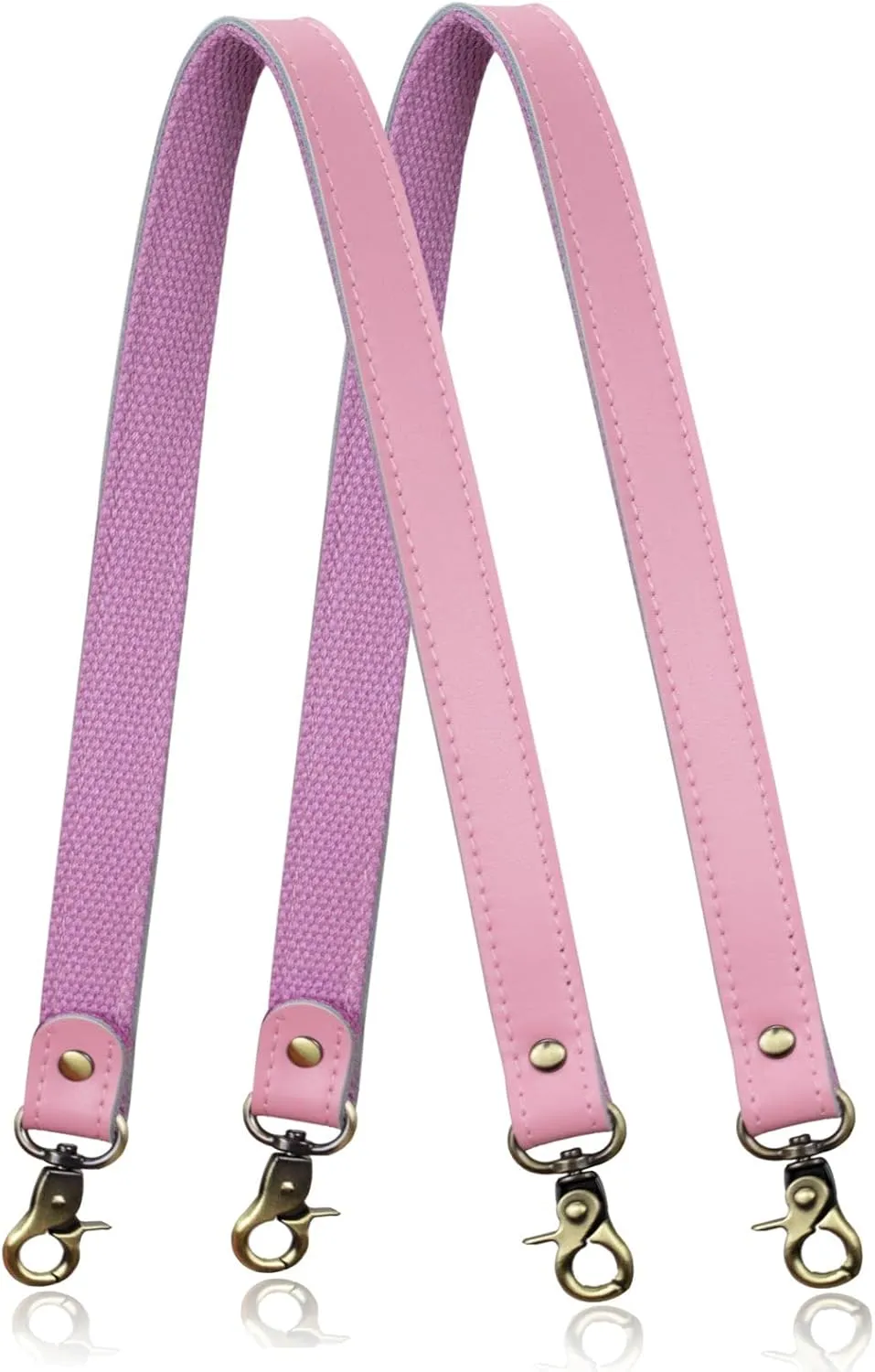 Allzedream Genuine Leather Purse Strap Sewing Canvas Replacement Handbag Shoulder Bag 2 Pcs