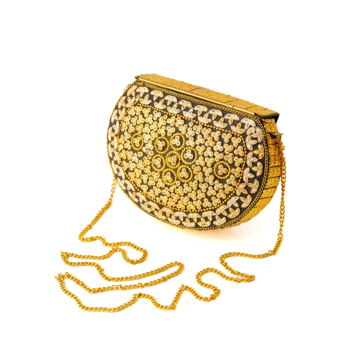 Antique Blue & Gold Gem Clutch