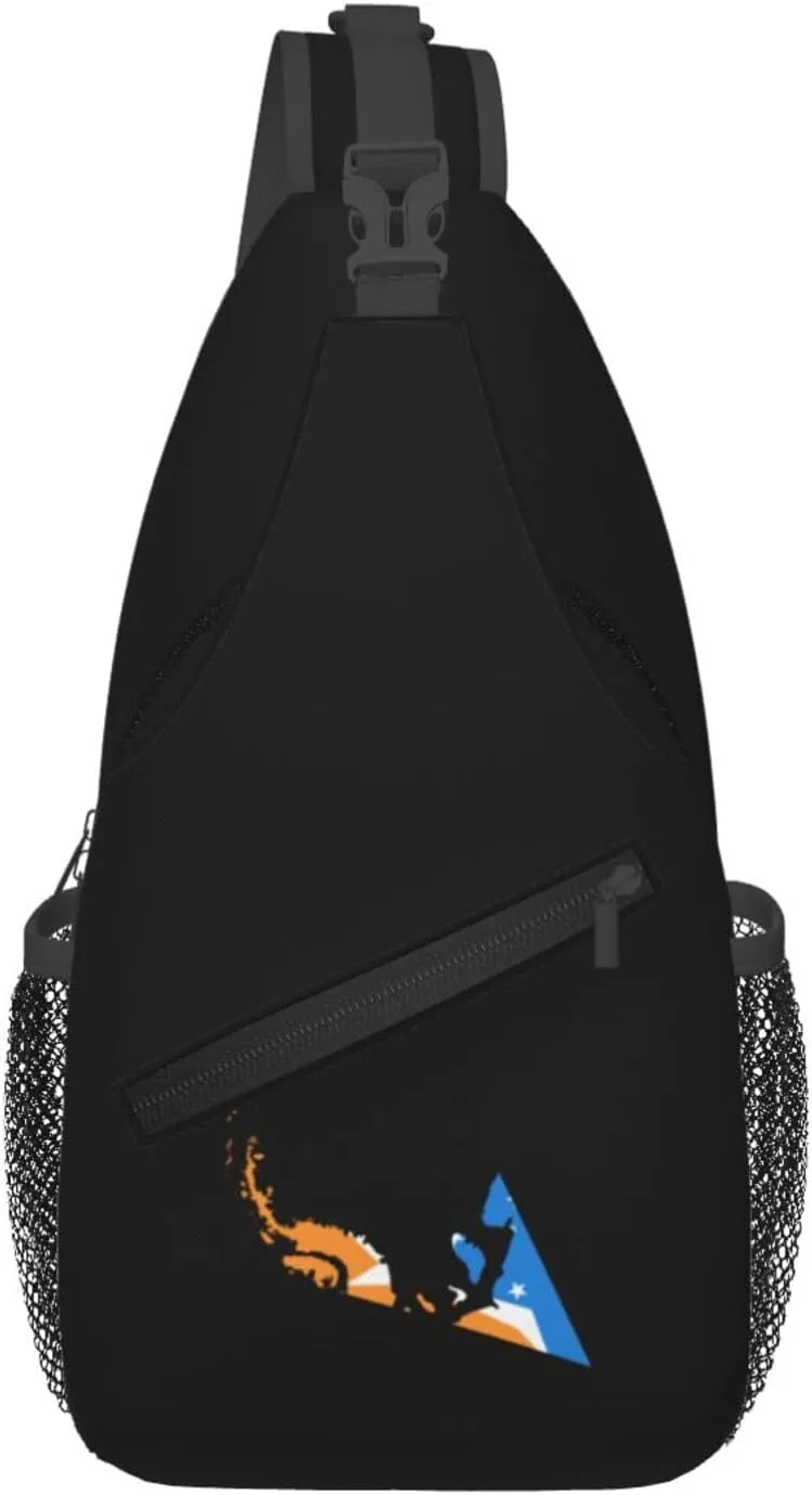Argentine Antarctica Terrain Map Crossbody Bags For Women Men Chest Backpack Gym Shoulder Bag Travel Outdoor Sports Casual Crossbody Bags