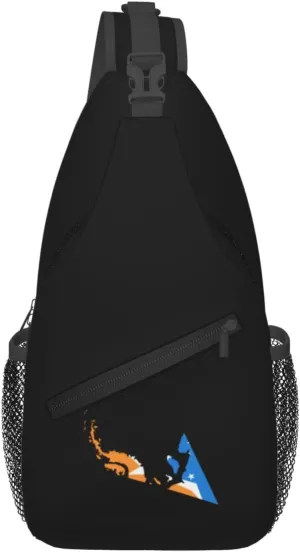 Argentine Antarctica Terrain Map Crossbody Bags For Women Men Chest Backpack Gym Shoulder Bag Travel Outdoor Sports Casual Crossbody Bags