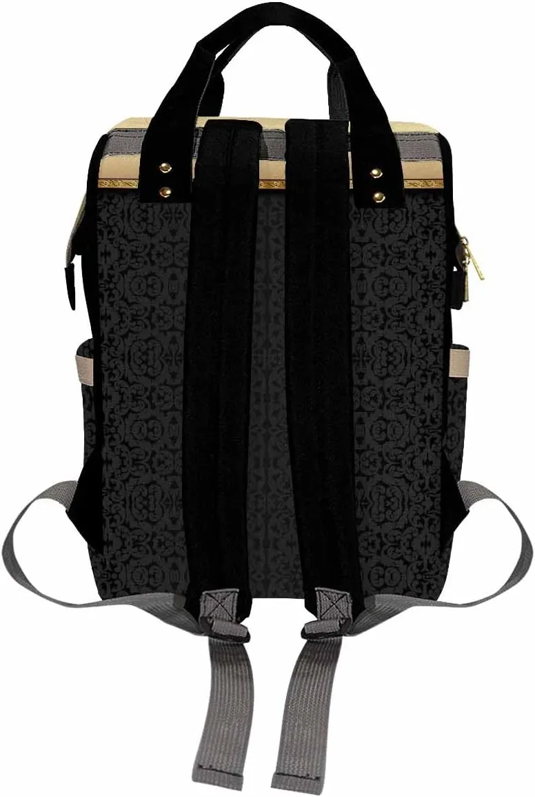 Artsadd Personalized Diaper Backpack for Mom, Custom Navy Blue Diaper Bag with Name Customized Nappy Bags Travel Shopping Casual Mommy Backpack for Mom