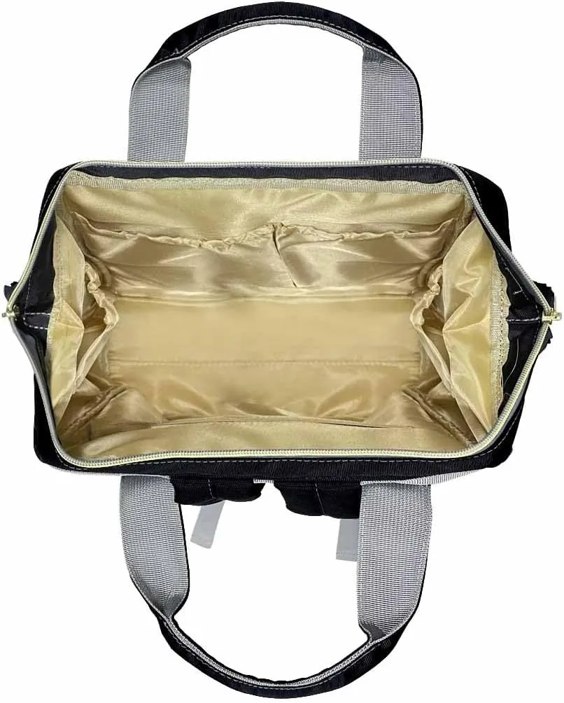 Artsadd Personalized Diaper Backpack for Mom, Custom Navy Blue Diaper Bag with Name Customized Nappy Bags Travel Shopping Casual Mommy Backpack for Mom