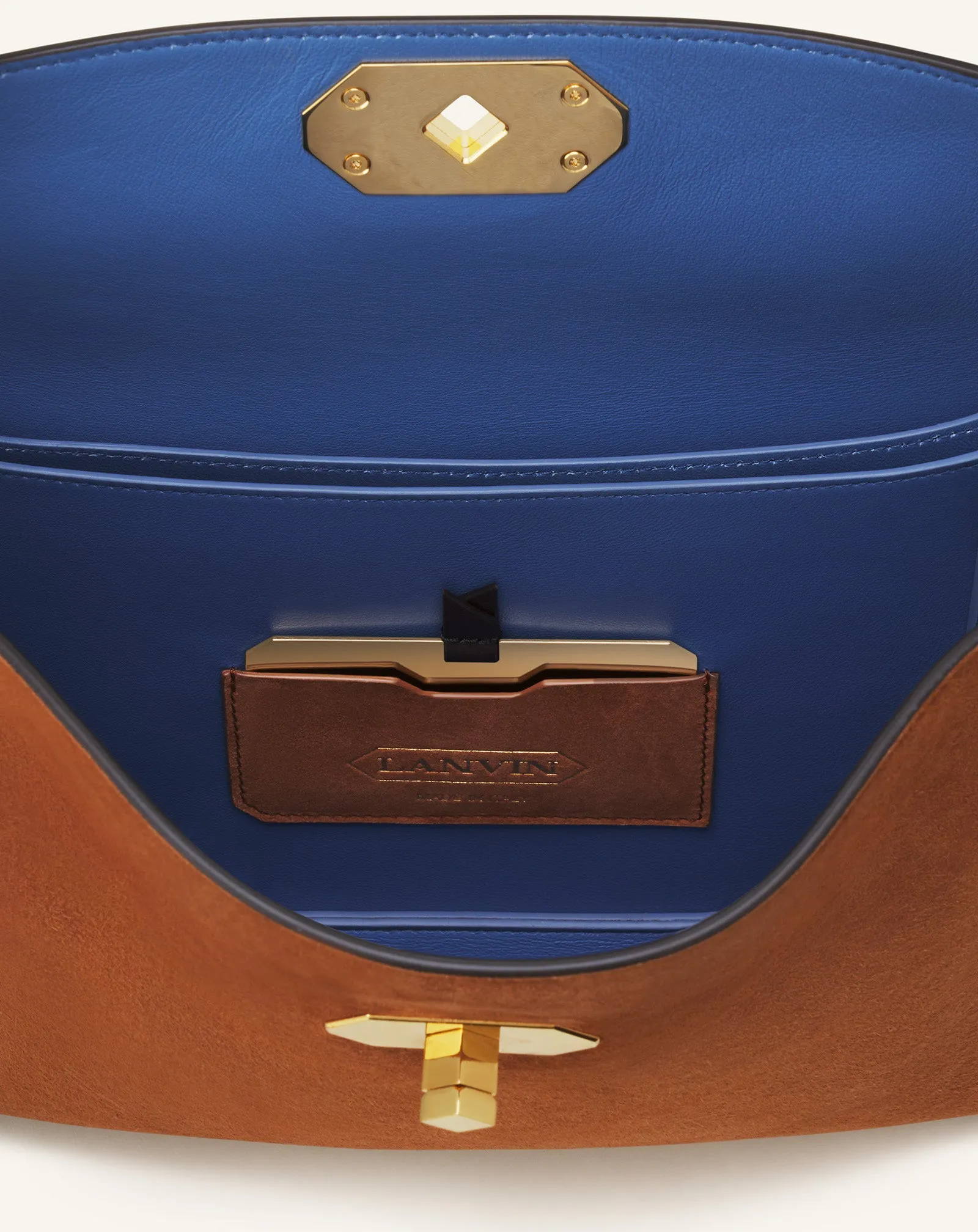 ASYMMETRICAL SUEDE COMPAGNON BAG