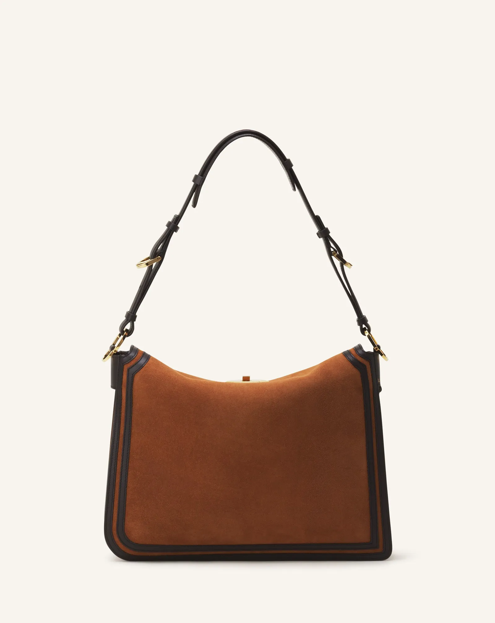 ASYMMETRICAL SUEDE COMPAGNON BAG