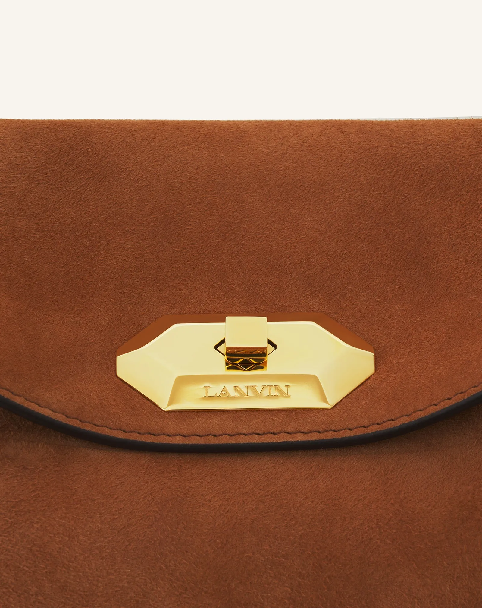 ASYMMETRICAL SUEDE COMPAGNON BAG