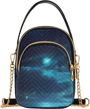 Aurora at The Seaside Crossbody Handbags for Women Casual Leather Shoulder Phone Purse