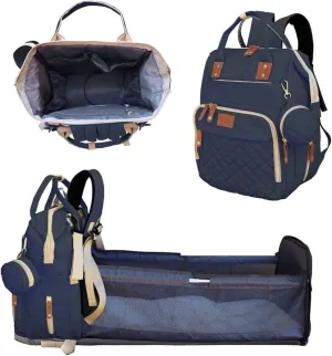 Baby Diaper Bag Backpack, Diaper Changing Station, Baby Bags for Boys and Girls, USB Charging Port, Pacifier Case (Navy Blue), Large