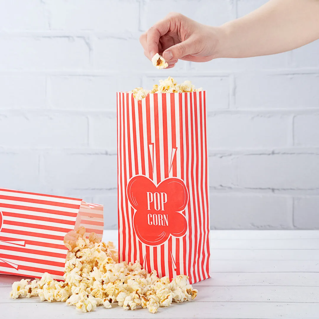 Bag Tek 1 oz Red Paper Popcorn Bag - 4 1/4" x 2 1/4" x 9 1/2" - 100 count box