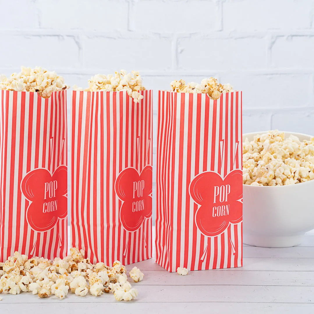 Bag Tek 1 oz Red Paper Popcorn Bag - 4 1/4" x 2 1/4" x 9 1/2" - 100 count box