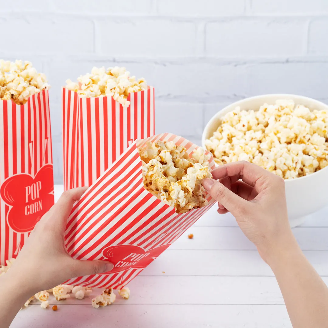 Bag Tek 1 oz Red Paper Popcorn Bag - 4 1/4" x 2 1/4" x 9 1/2" - 100 count box
