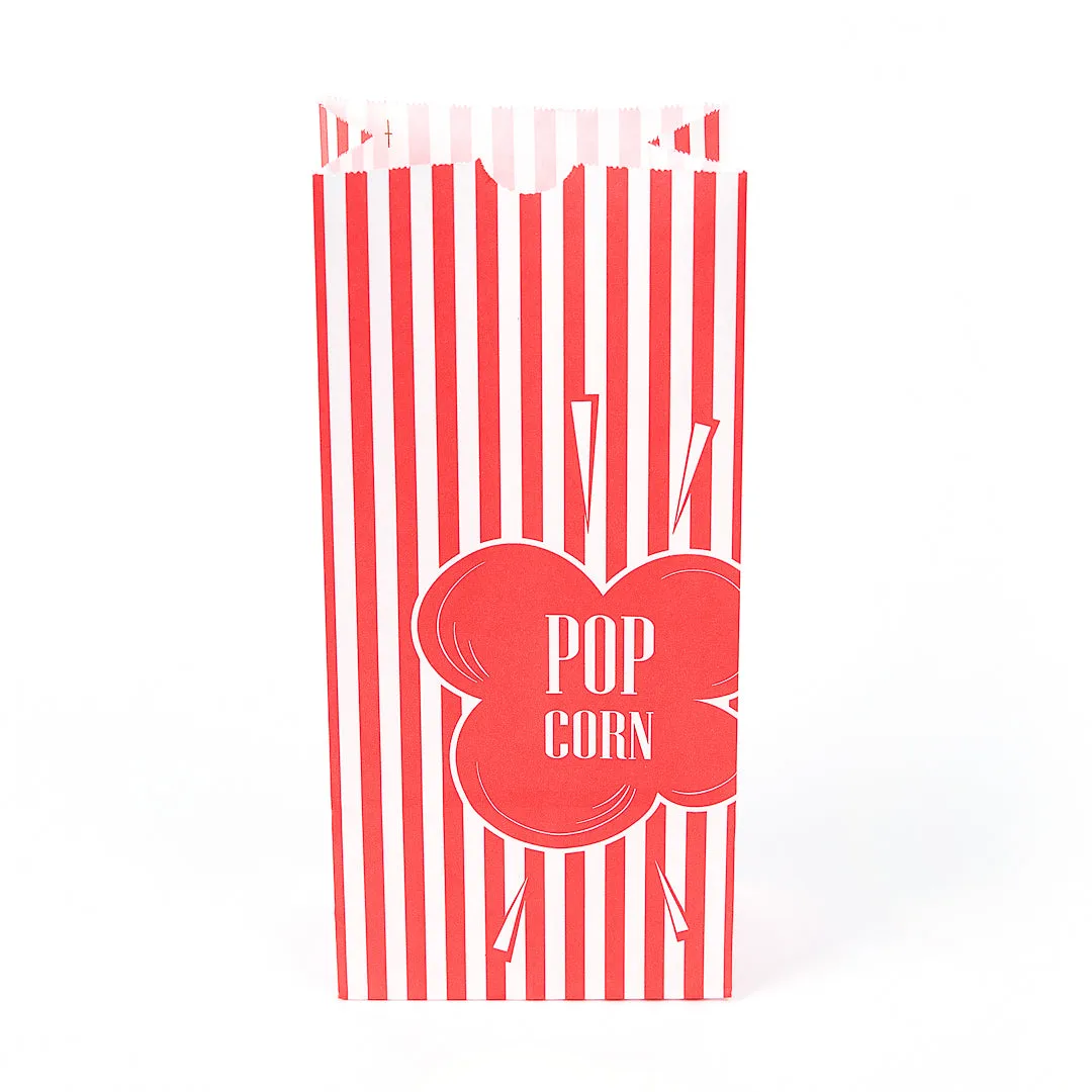 Bag Tek 1 oz Red Paper Popcorn Bag - 4 1/4" x 2 1/4" x 9 1/2" - 100 count box